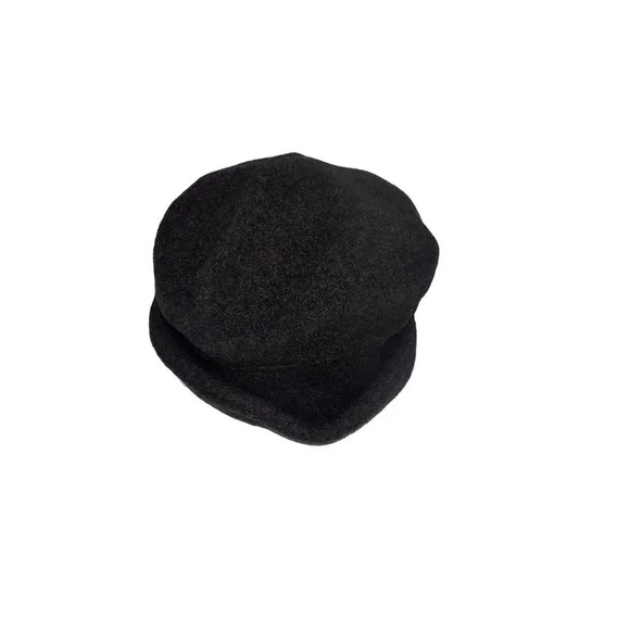 Turtle Fur, charcoal gray seemed cuffed cloak hat 23” circ warm stretchy thick - Picture 3 of 7